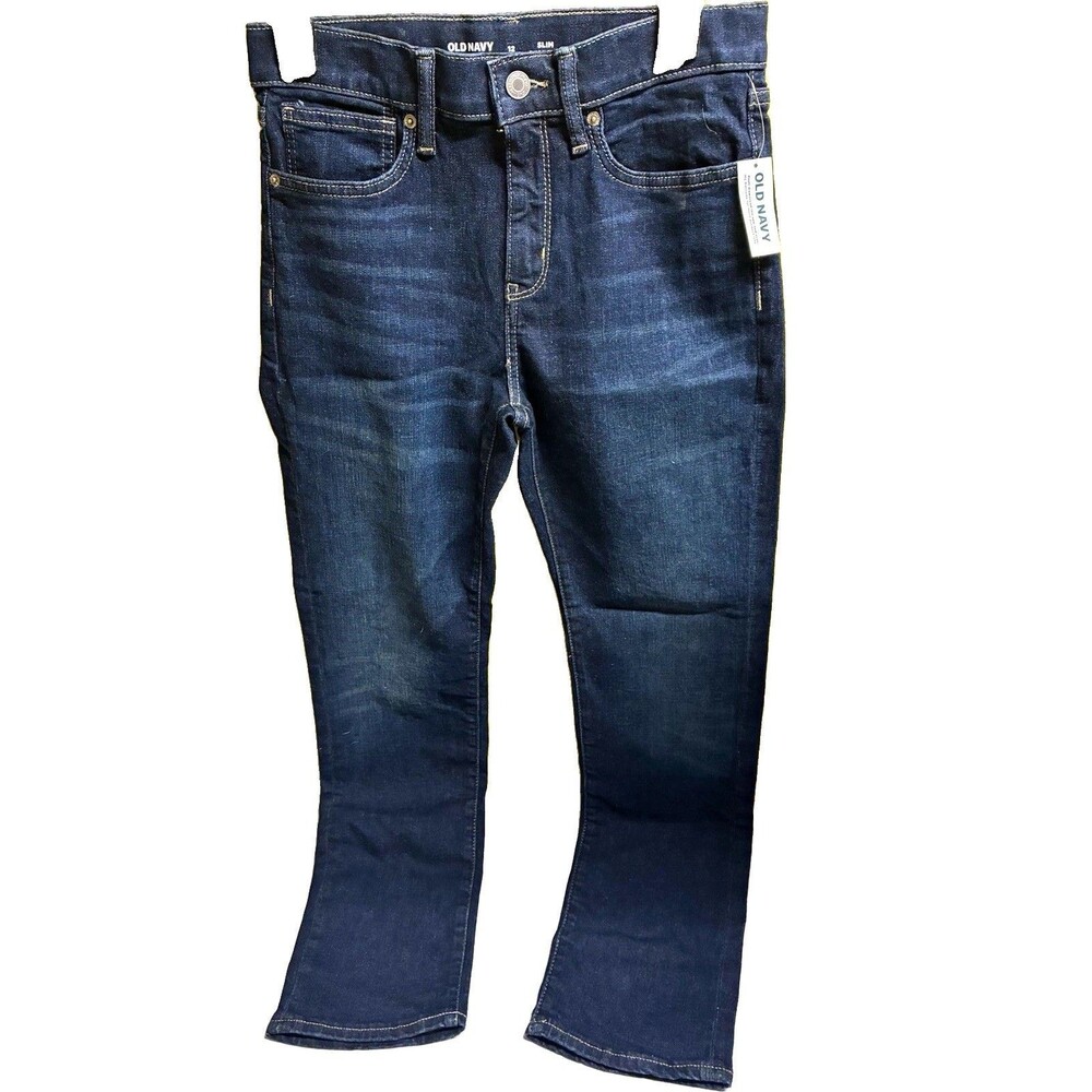 Old Navy Women’s 12 Slim Bootcut Dark Wash Denim Jeans Cotton Stretch Pockets